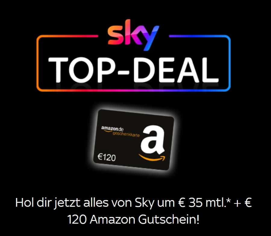Sky Online-Angebot: 120€ -Gutschein zum Sky Q Abo