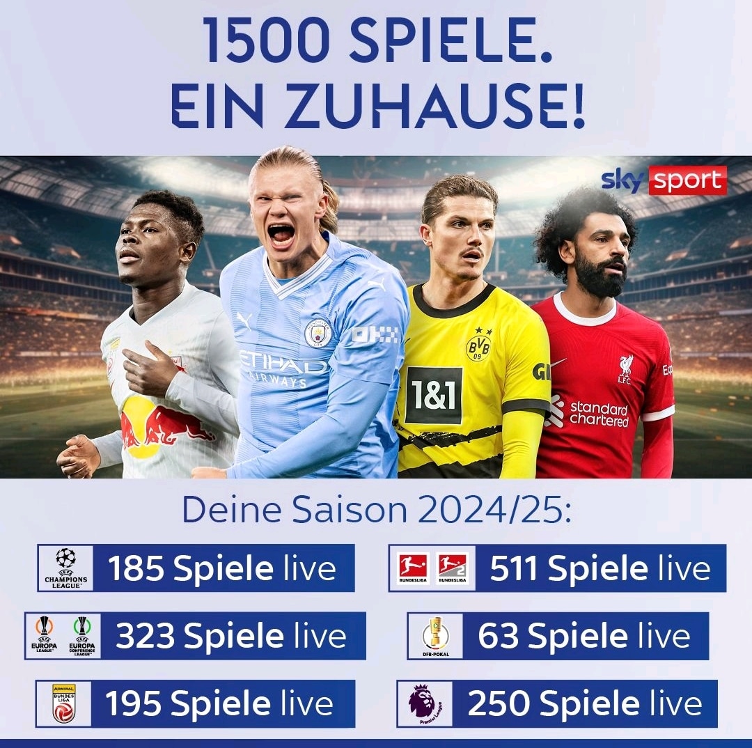 Sky Sport Österreich Angebot 2024/25 - Live-Sport komplett um nur 30€ mtl.