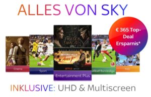 ALL INCLUSIVE! 🔥 Sky komplett Angebot um 45€ mtl. inkl. Extras