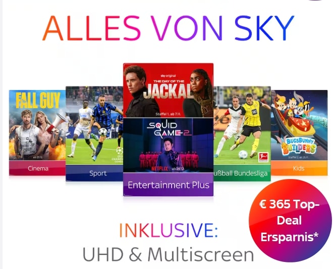 ALL INCLUSIVE! 🔥 Sky komplett Angebot um 45€ mtl.